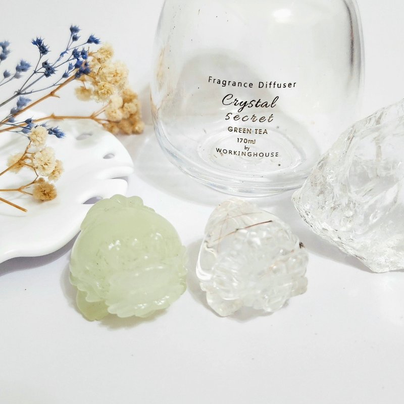 岫玉龙龟/铜发晶龙龟 - 摆饰 - 水晶 橘色