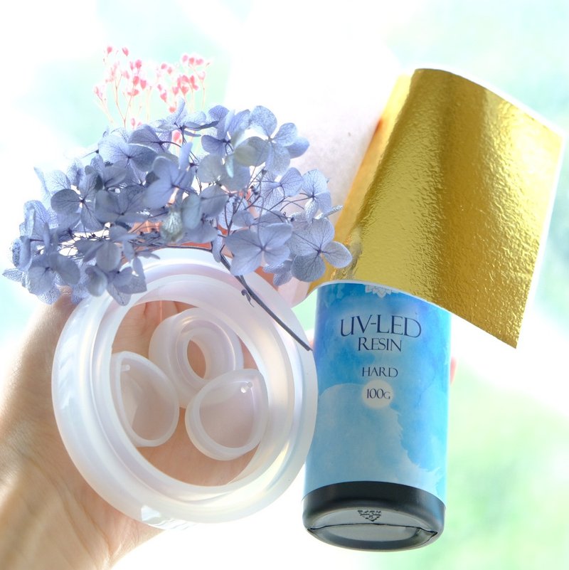 【桃花源记】押花金箔手环 / 戒指 / 耳环 DIY材料包 - 金工/饰品 - 植物．花 紫色