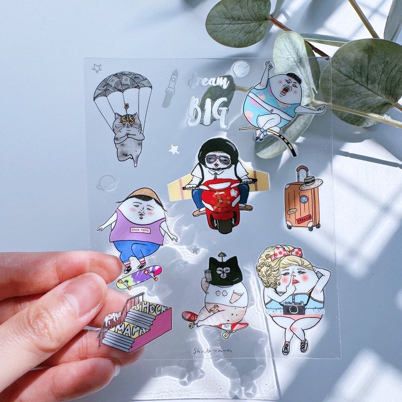 蛋定人生 水晶转印贴纸 #2-6 - 贴纸 - 纸 透明