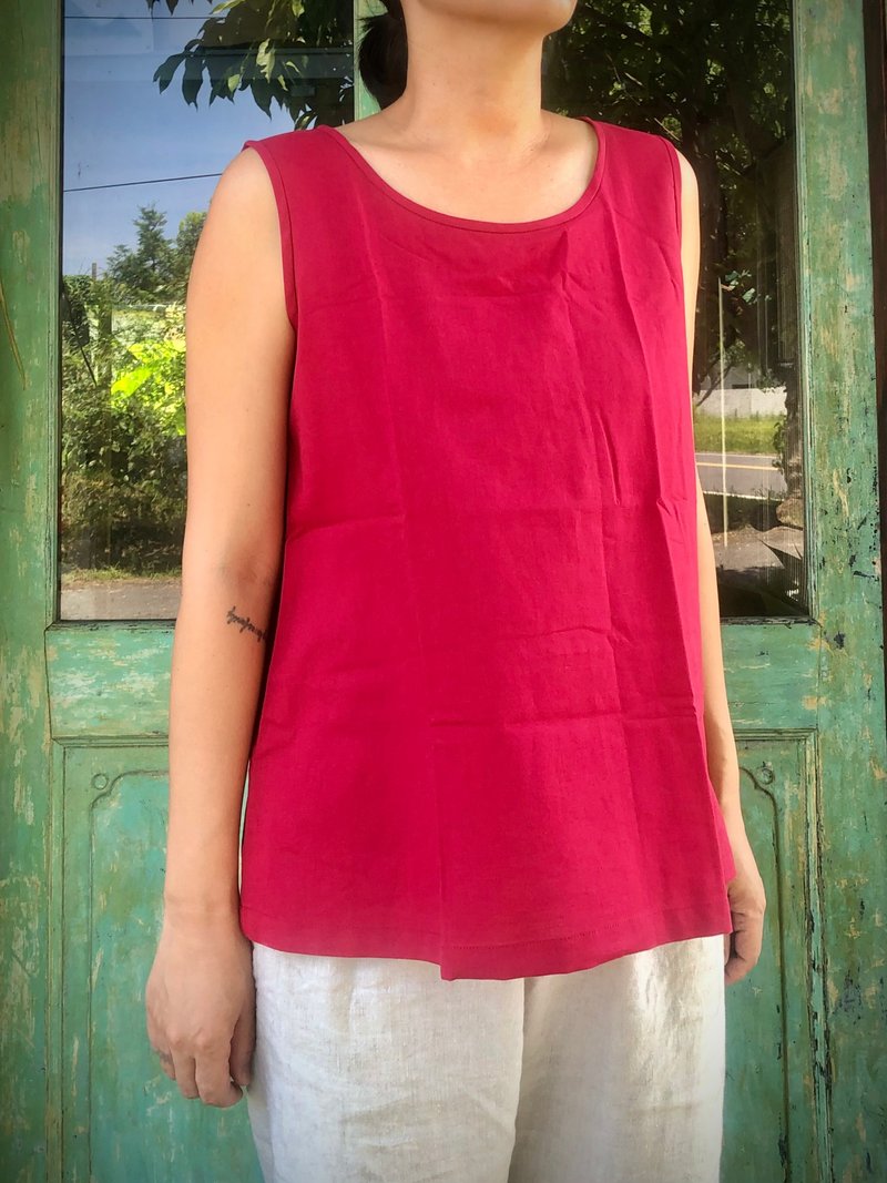 宽摆背心 - 女装背心 - 棉．麻 多色