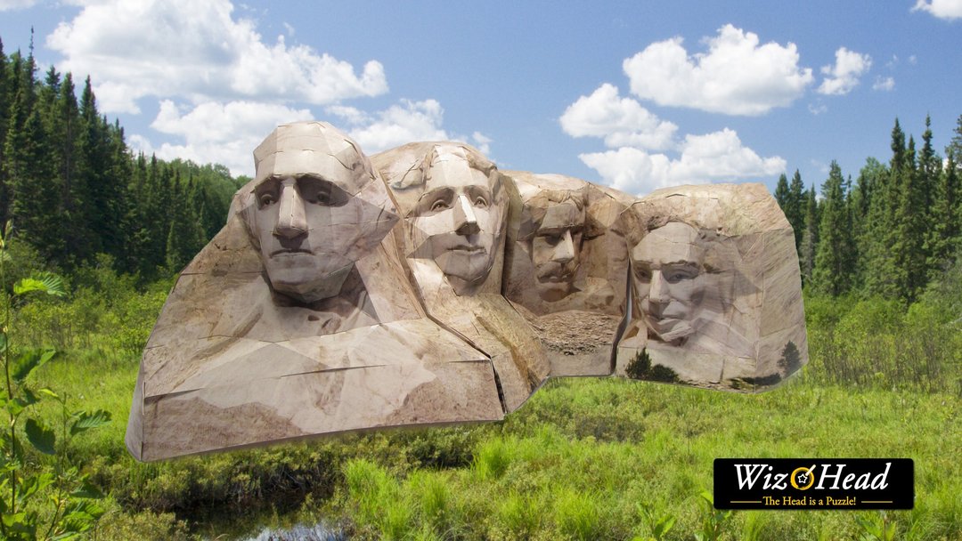 【酷比头纸模型】美国总统山 Mount Rushmore | 免剪贴 立体拼图 - 木工/竹艺/纸艺 - 纸 多色