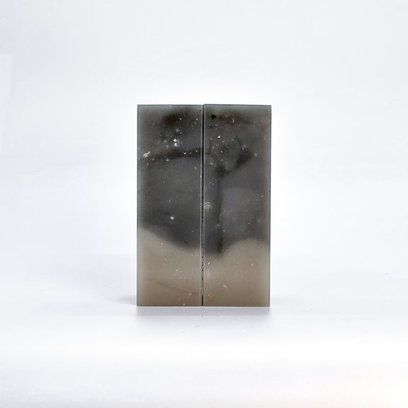 爱你一万年 / 宝泥斋定制结婚/情人对章 - 巴林石 - 印章/印台 - 石头 灰色