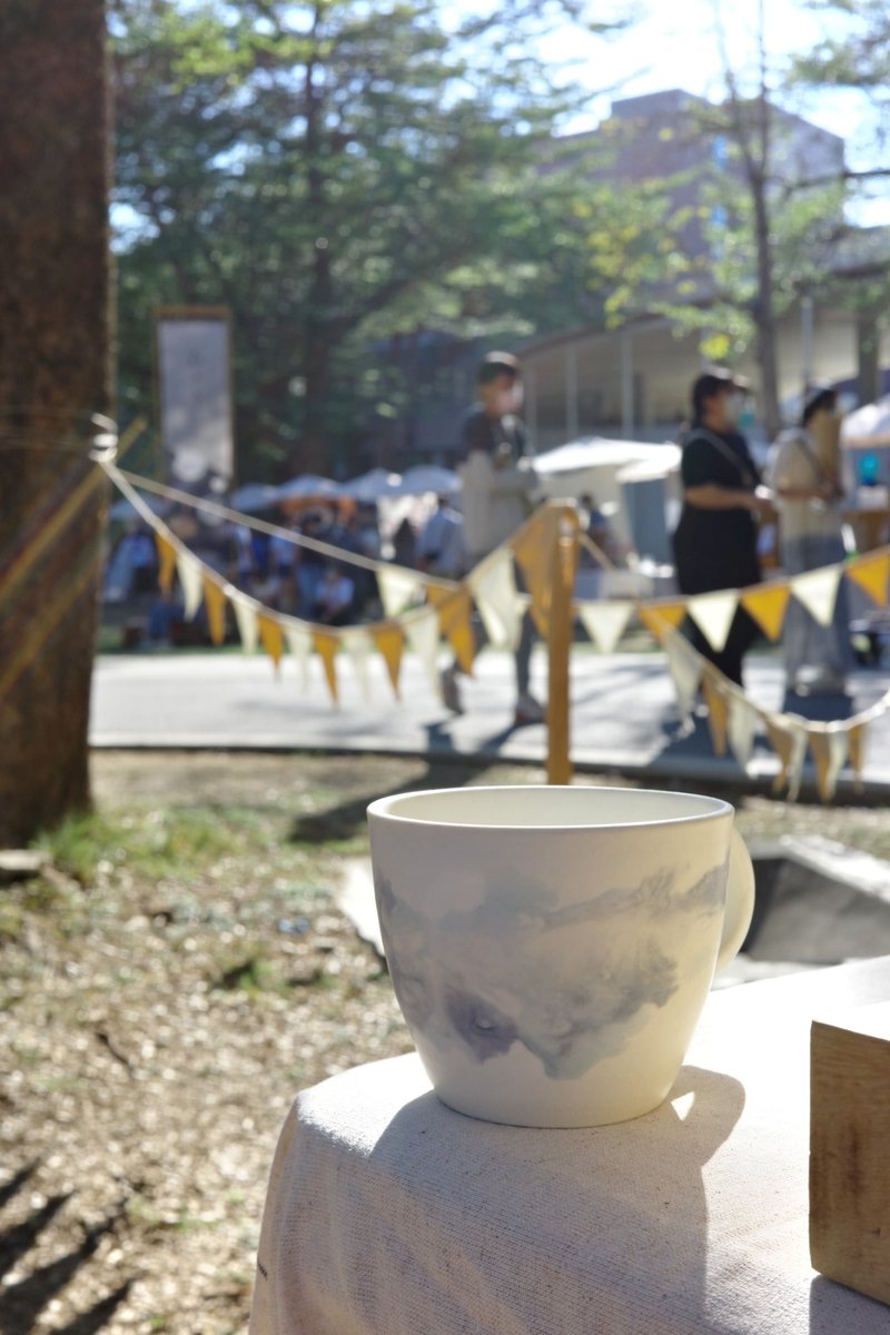 蓝染日本瓷土杯 - 其他杯子 - 陶 白色