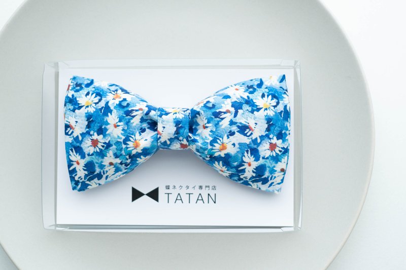 TATAN MARGARET BOW TIE - 领带/领带夹 - 棉．麻 蓝色