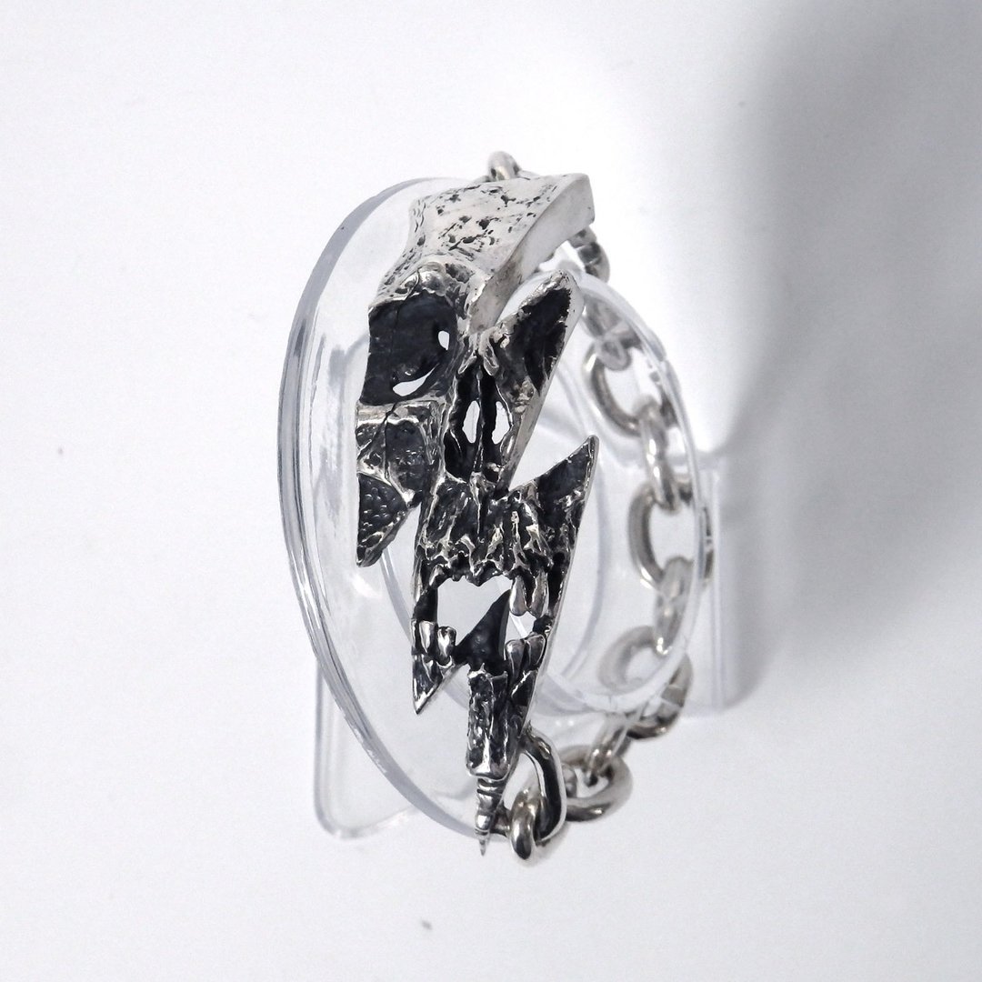 Thunder Skull Bracelet by GRYPHON - 手链/手环 - 纯银 银色