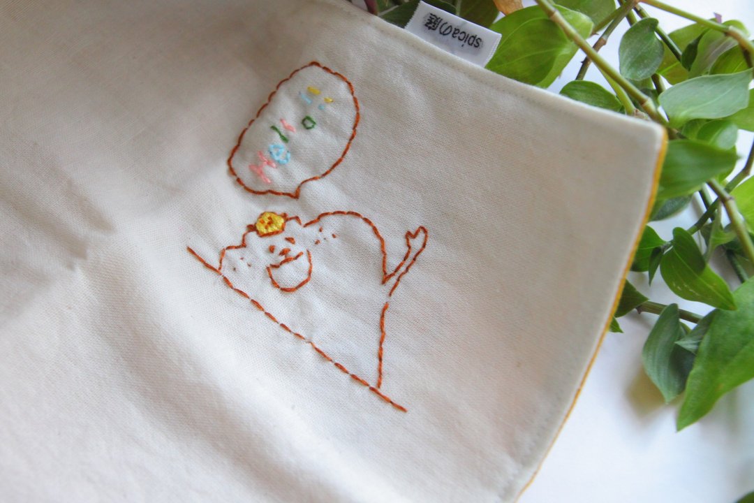 hello! muu-chan handkerchief - 毛巾浴巾 - 棉 橘色
