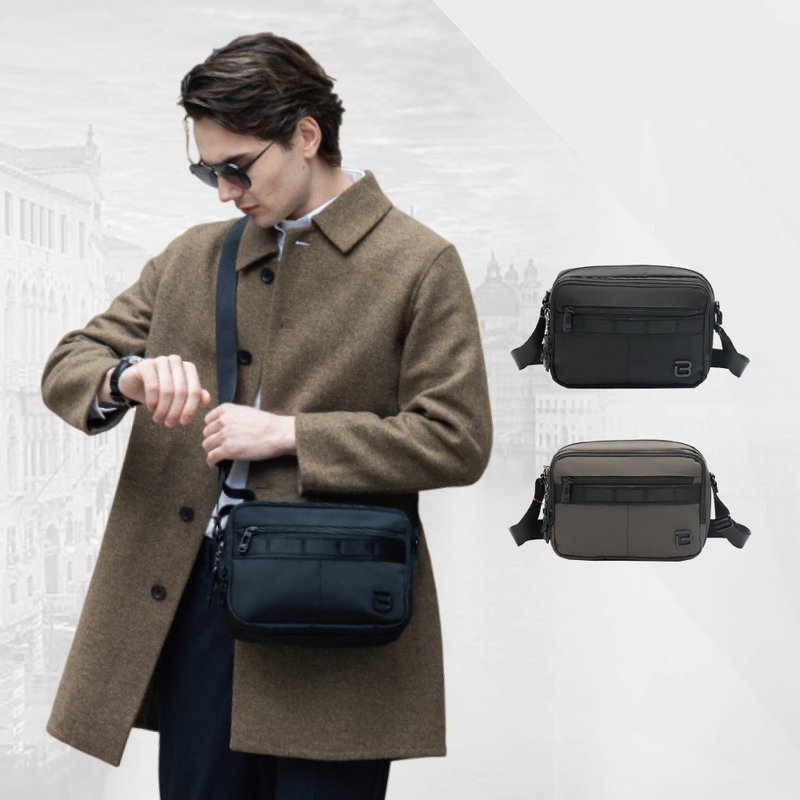 防盗斜跨包 休闲侧背包 学生包 黑色 灰色 - 侧背包/斜挎包 - 尼龙 黑色