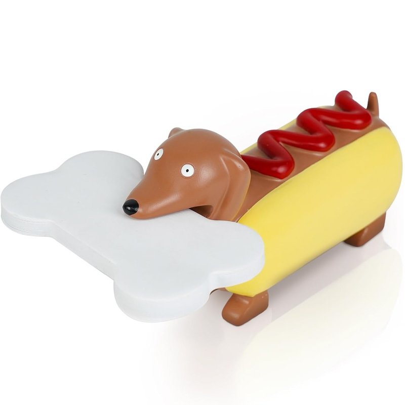 YOBRO Hotdog  热狗 腊肠狗 便签架+ 60张趣味便条 WSG9289 - 名片架/名片座 - 塑料 橘色