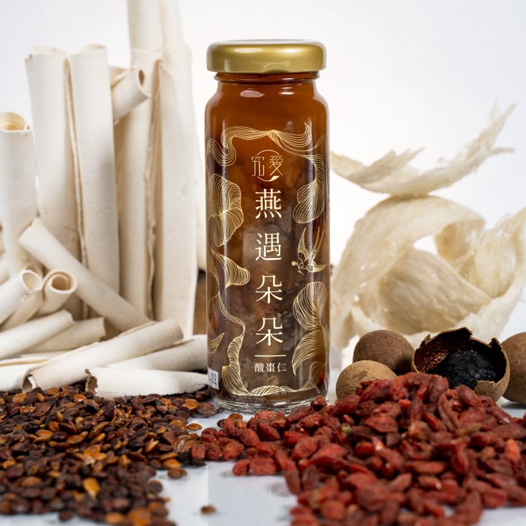 燕遇朵朵燕窝饮 - 酸枣仁 (130ml)|含 16g 燕窝 安神好眠 雪耳 送礼 - 健康/养生 - 玻璃 咖啡色