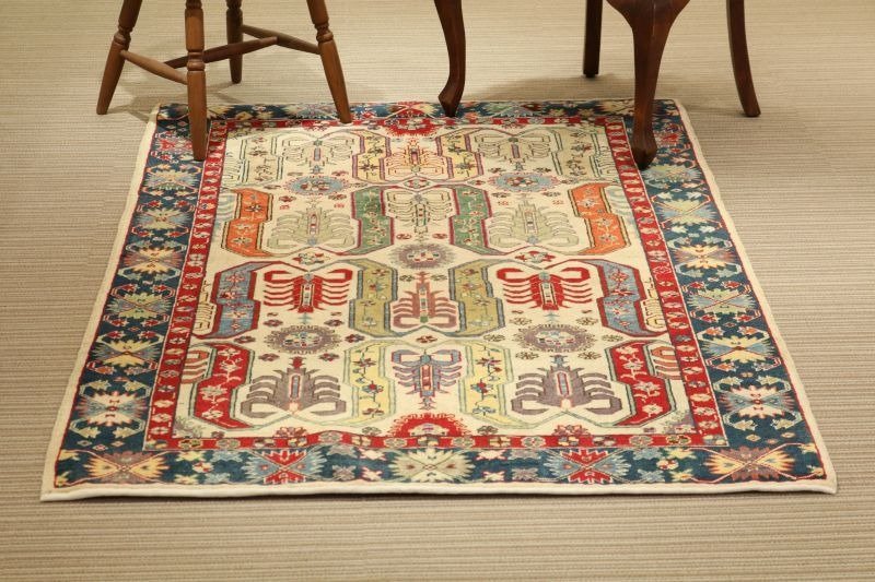 Scorpion handmade carpet special wool rug Turkish traditional design 184 × 121cm - 被子/毛毯 - 其他材质 多色