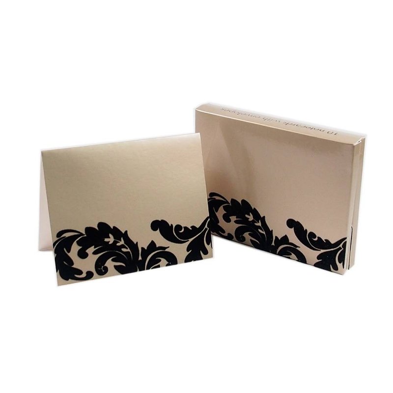 盒卡-黑绒叶片10入【HiPP-澳洲卡片 多用途】 - 卡片/明信片 - 纸 金色