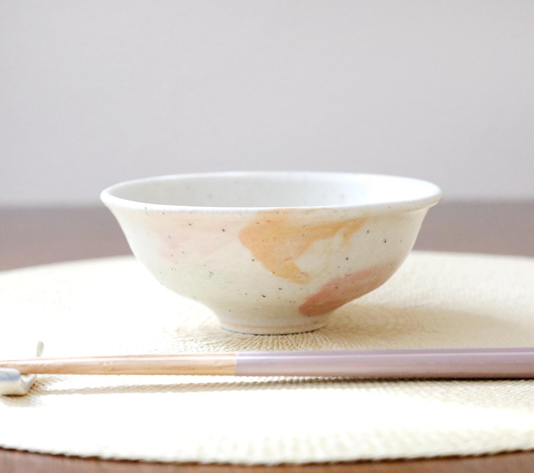 白花岗土彩妆饭碗 春色2 - 碗 - 陶 白色