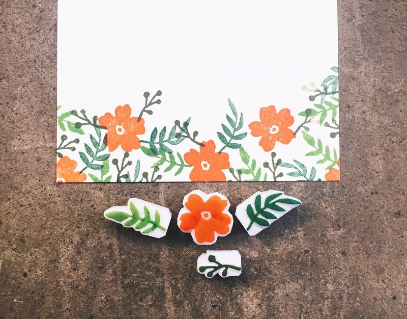 盖哪 手工印章-小尺寸 [ 花飞花 ] 一款四入，恕无法拆售。 - 印章/印台 - 其他材质 