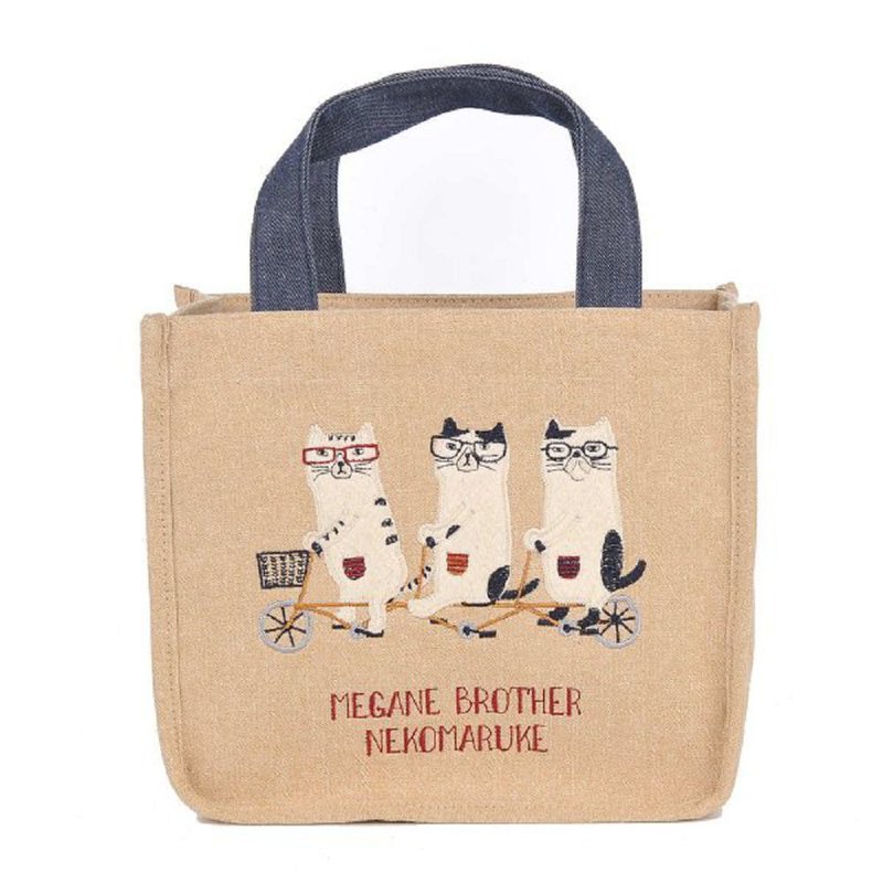 Kusuguru Japan协力车造型保温保冷午餐袋 -米黄色 - 手提包/手提袋 - 其他人造纤维 黄色