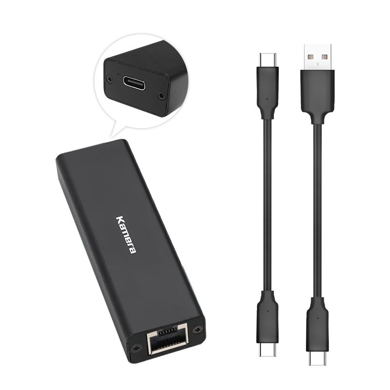 Kamera Type-C 公 USBA 铝合金外接网络卡 KA-AC5G USB3.2 转RJ45 - 电脑配件 - 其他材质 黑色