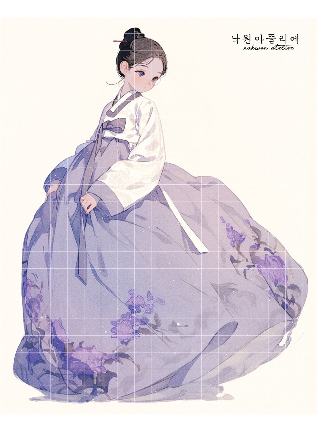 东方服饰 韩服少女 原创贴纸 03 - 贴纸 - 纸 