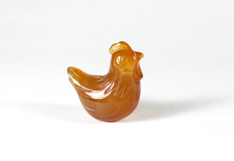 【订做】小鸡 生肖摆饰 天然玉石雕刻|公鸡母鸡小鸡一家|情人节礼 - 摆饰 - 玉石 多色