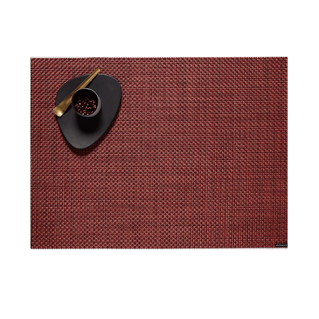 篮网编织Basketweave系列餐垫36×48 cm(桃李暗紫/Pomegranate) - 餐垫/桌巾 - 塑料 红色