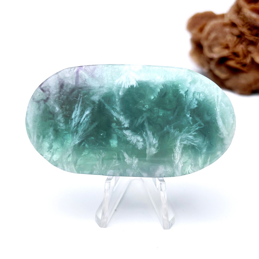 翠羽。手把 摆件 疗愈 净化 l 绿羽毛萤石 有天然矿坑 l - 摆饰 - 水晶 多色