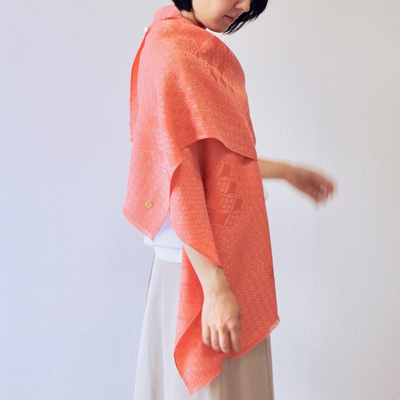 filtango stole auspicious pattern KISSHO PLUMPINK - 丝巾 - 丝．绢 粉红色