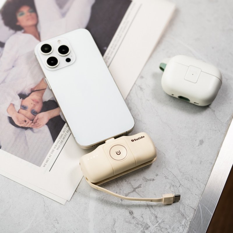 Type-C Hammer 小榔头多功能轻巧万用行动电源-奶茶 有标示wh - 充电宝/传输线 - 其他材质 卡其色