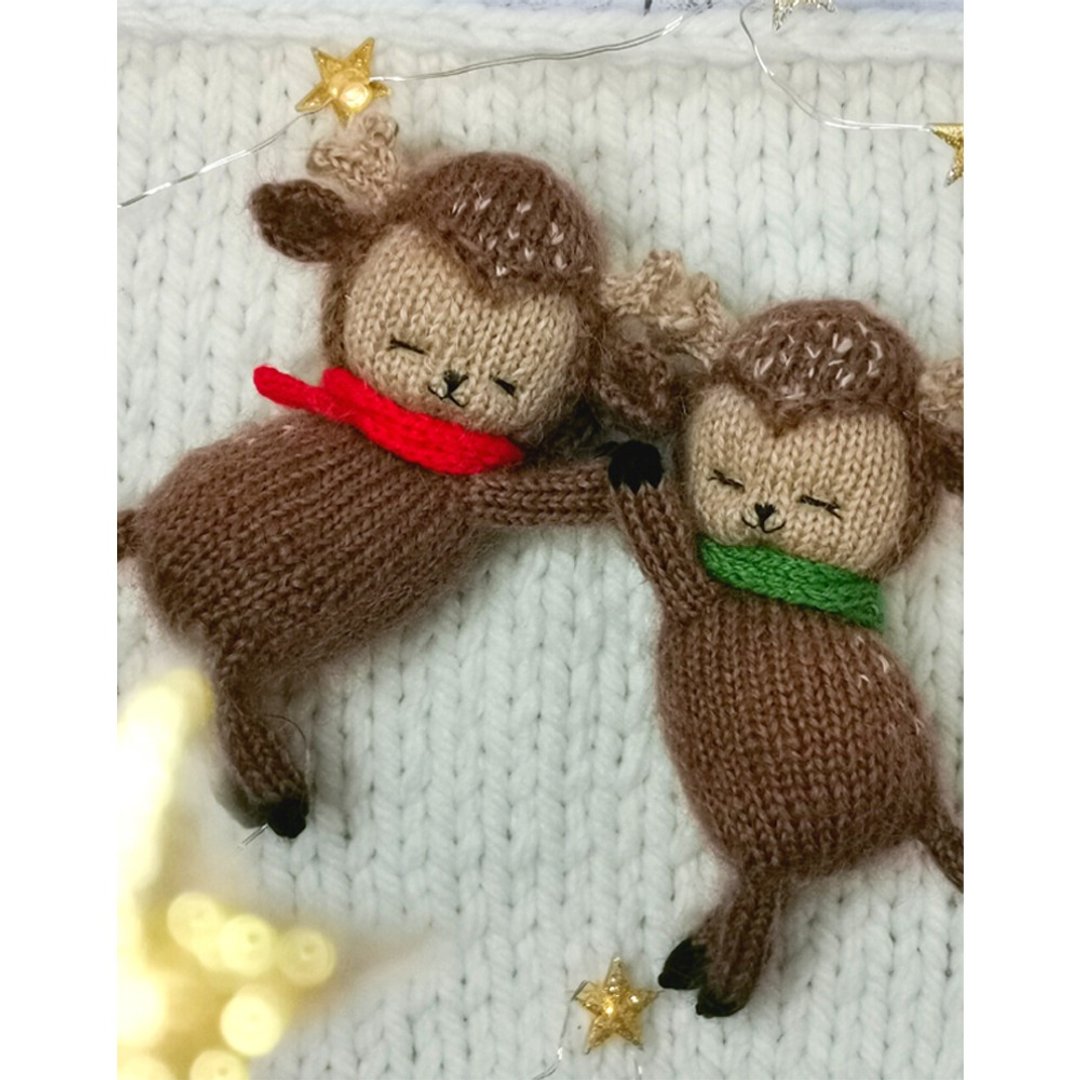 Sleeping deer knitting pattern. English and Russian PDF. - 手工艺教程/工具书 - 其他材质 