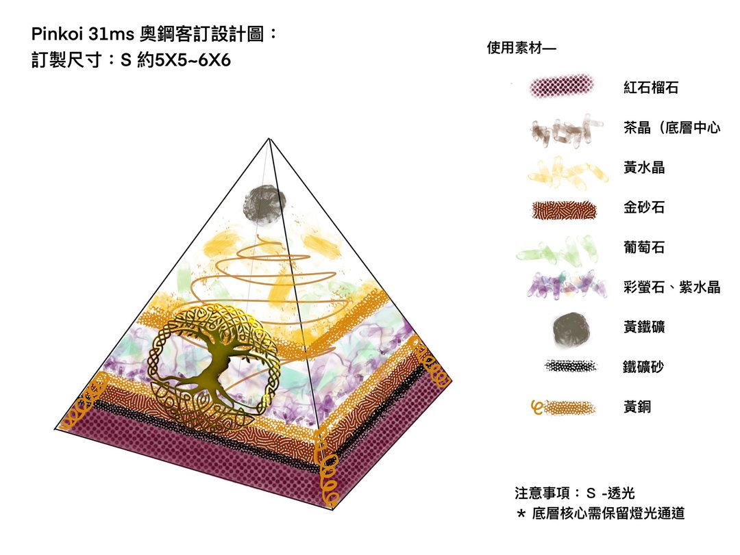 定制化奥钢能量塔—31ms S+灯座 - 摆饰 - 水晶 多色