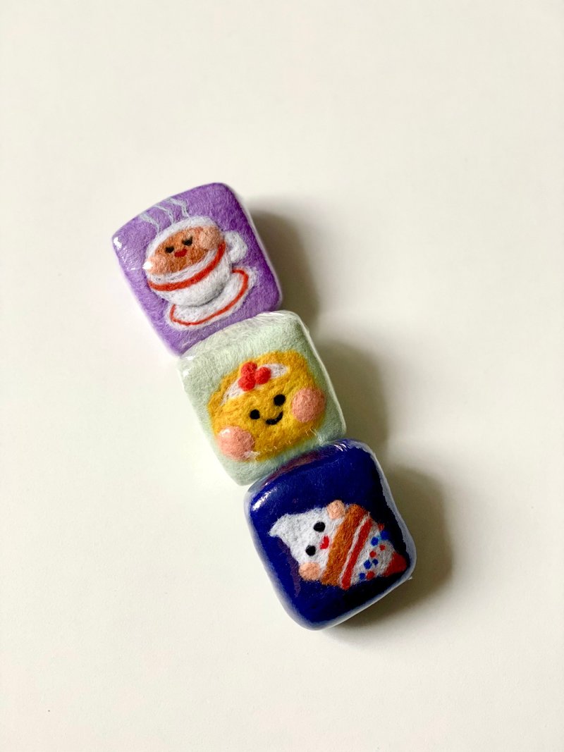 香港地道美食系列・羊毛毡手工皂 港式奶茶/烧卖/富豪雪糕 - 肥皂/手工皂 - 其他材质 黄色