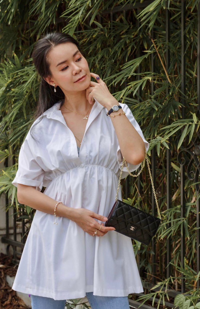 Vintage Chanel CF wallet老香三折长夹 - 皮夹/钱包 - 真皮 黑色