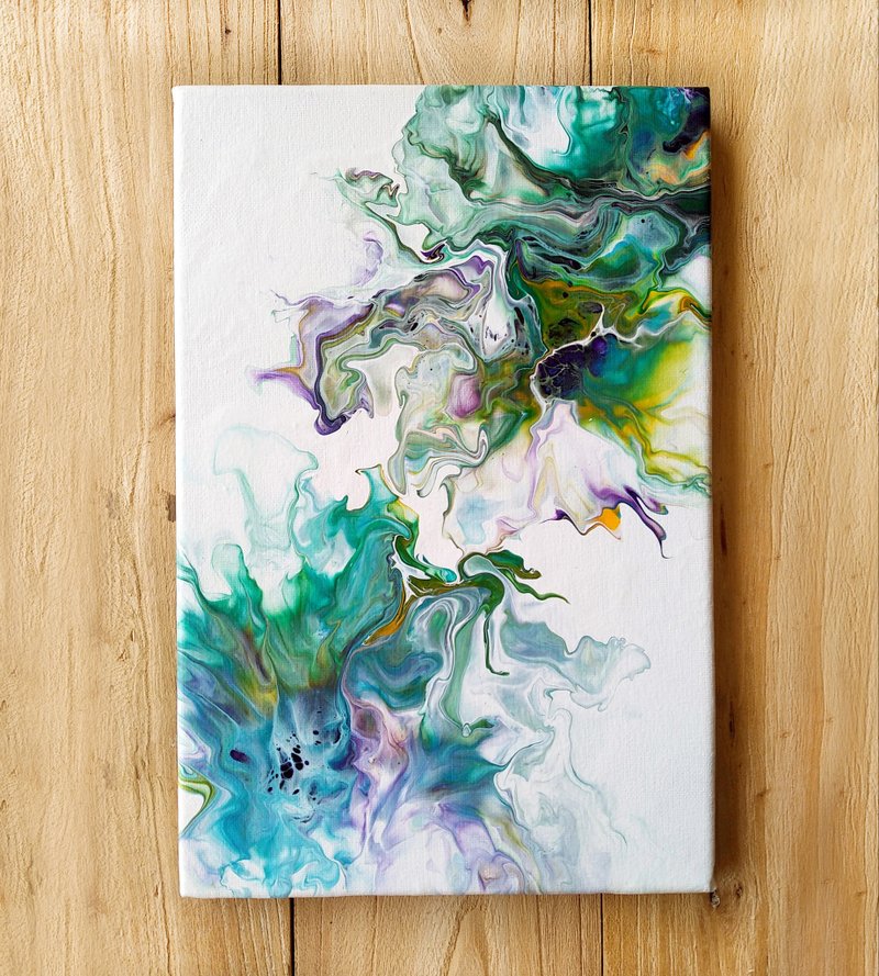 【流体艺术】小型压克力画原作 | 抽象艺术装饰 | 现代风居家摆设 - 海报/装饰画/版画 - 棉．麻 