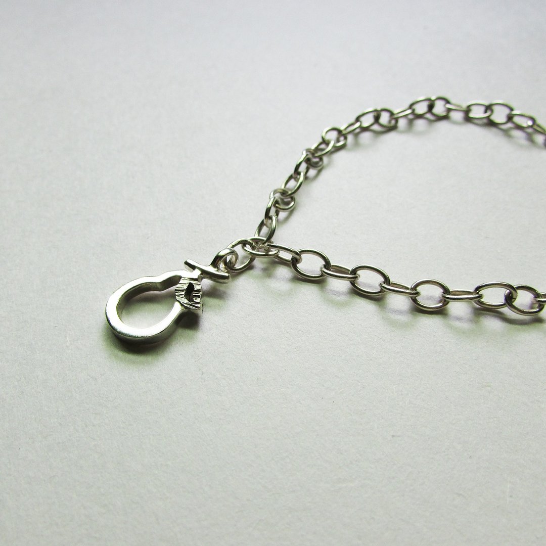 pomelo bracelet_柚子手链 | 925纯银 限量 设计师手作 - 手链/手环 - 银 银色