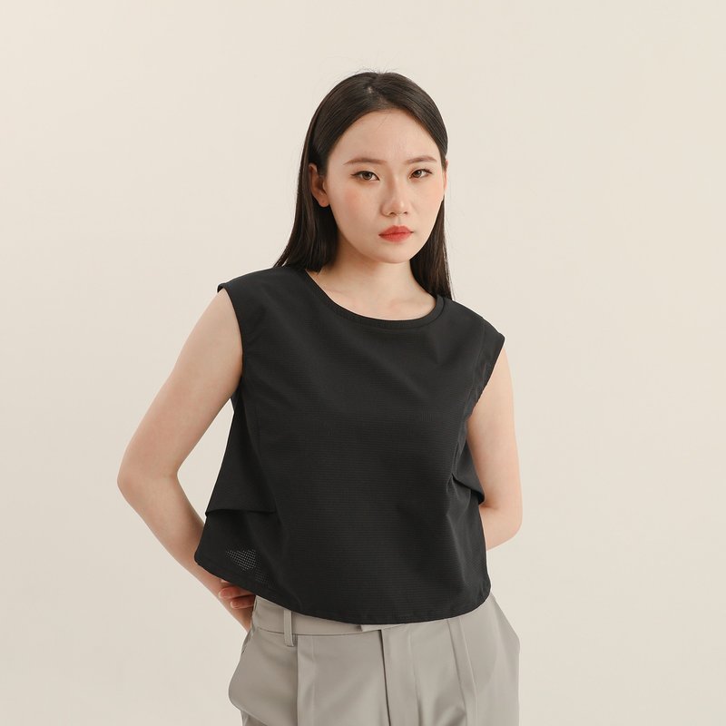 【经典原创】Zhiyin_知音造型背心_CLT022_黑 - 女装背心 - 聚酯纤维 黑色