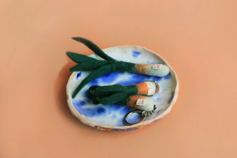 手工羊毛毡青葱 - 玩具/玩偶 - 羊毛 绿色