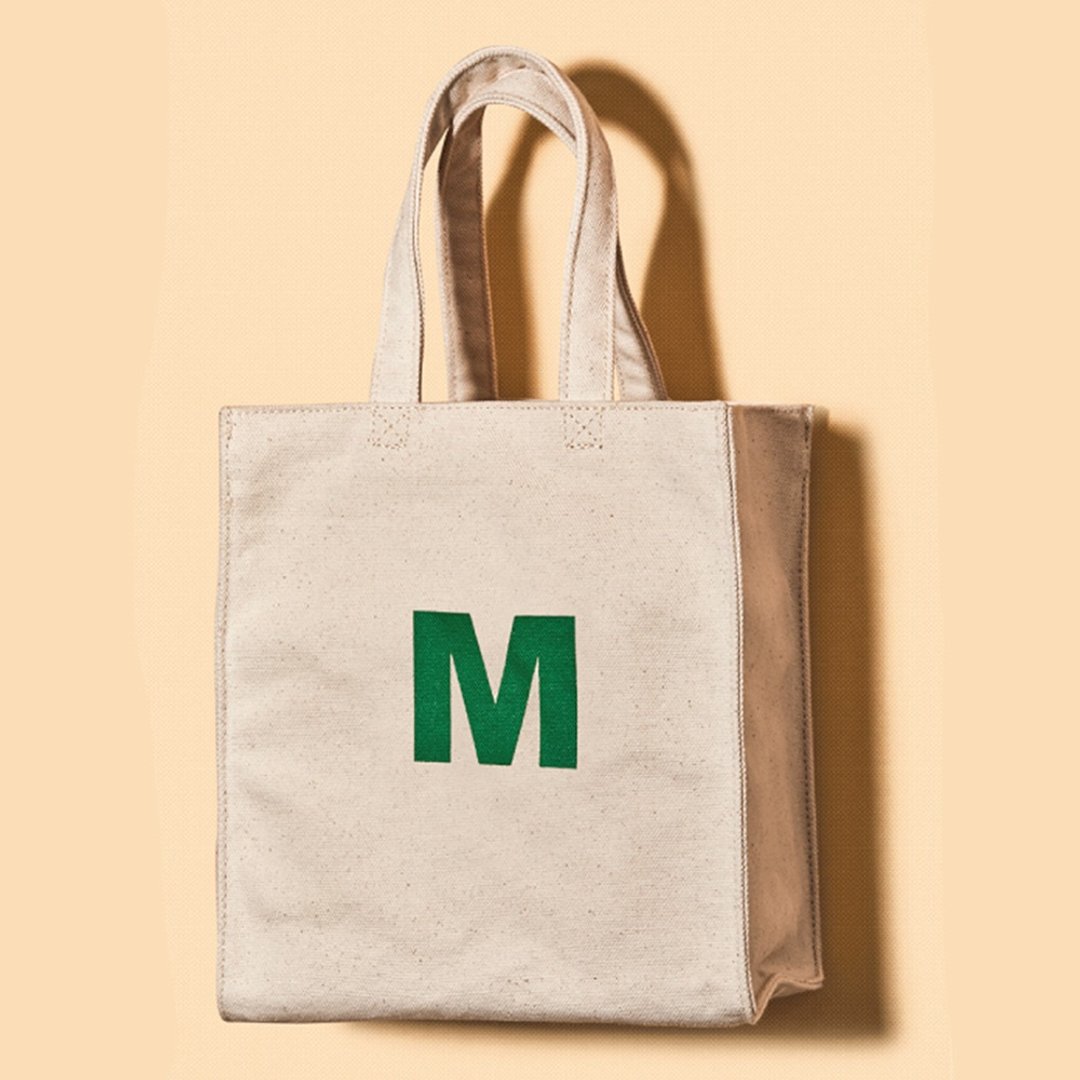 Stan&amp;Co 全棉帆布 字母M手提帆布包 全包里布 - 手提包/手提袋 - 棉．麻 