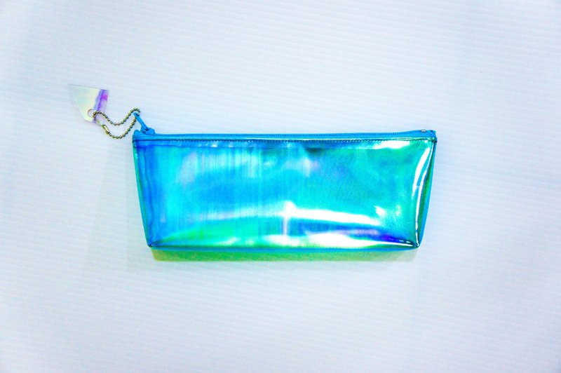 S,HU - BlingBling雷射透明笔袋 - 铅笔盒/笔袋 - 塑料 蓝色