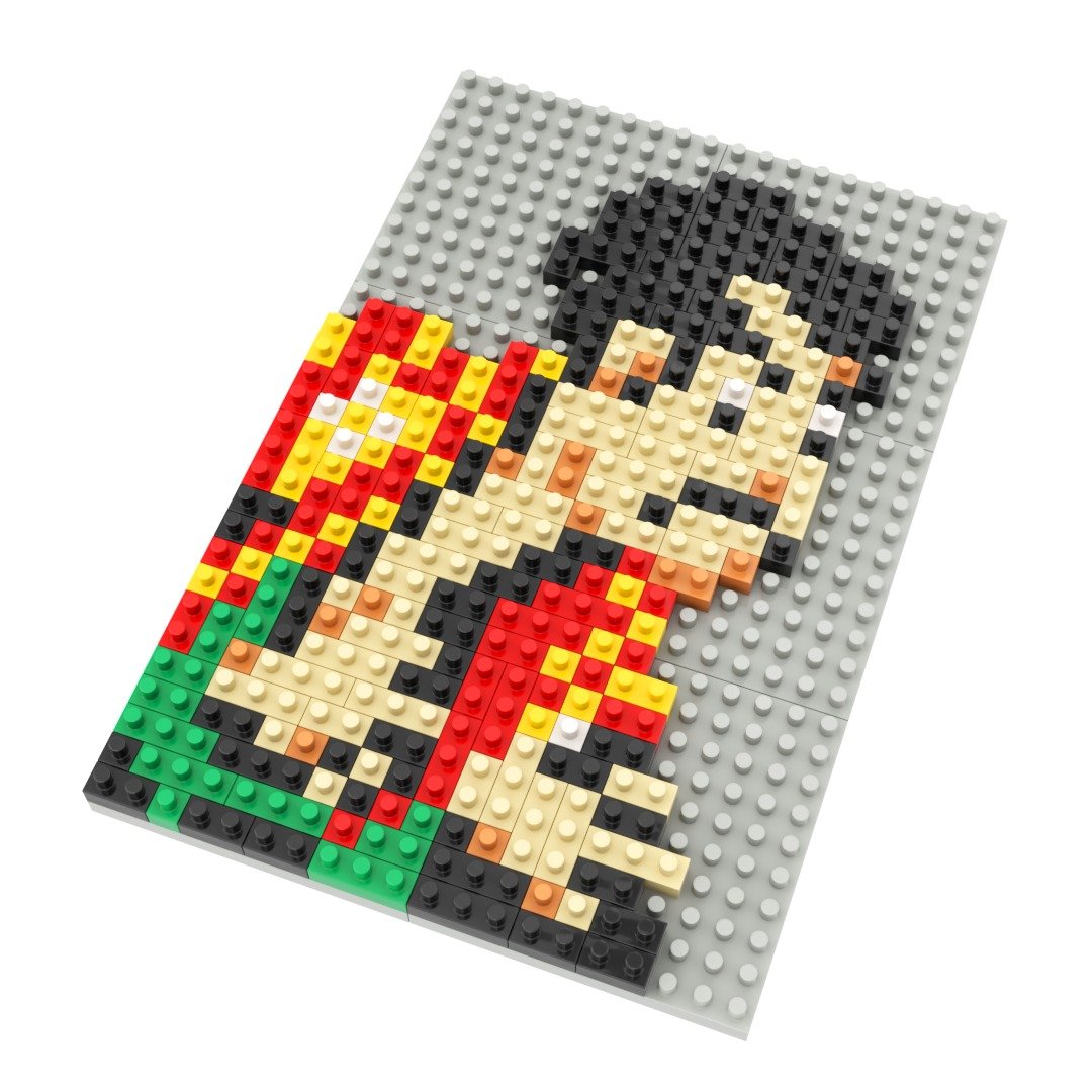 Archbrick 东洲斋写乐三世大谷鬼次的奴江户兵卫 Pixel Art微积木 - 摆饰 - 塑料 多色