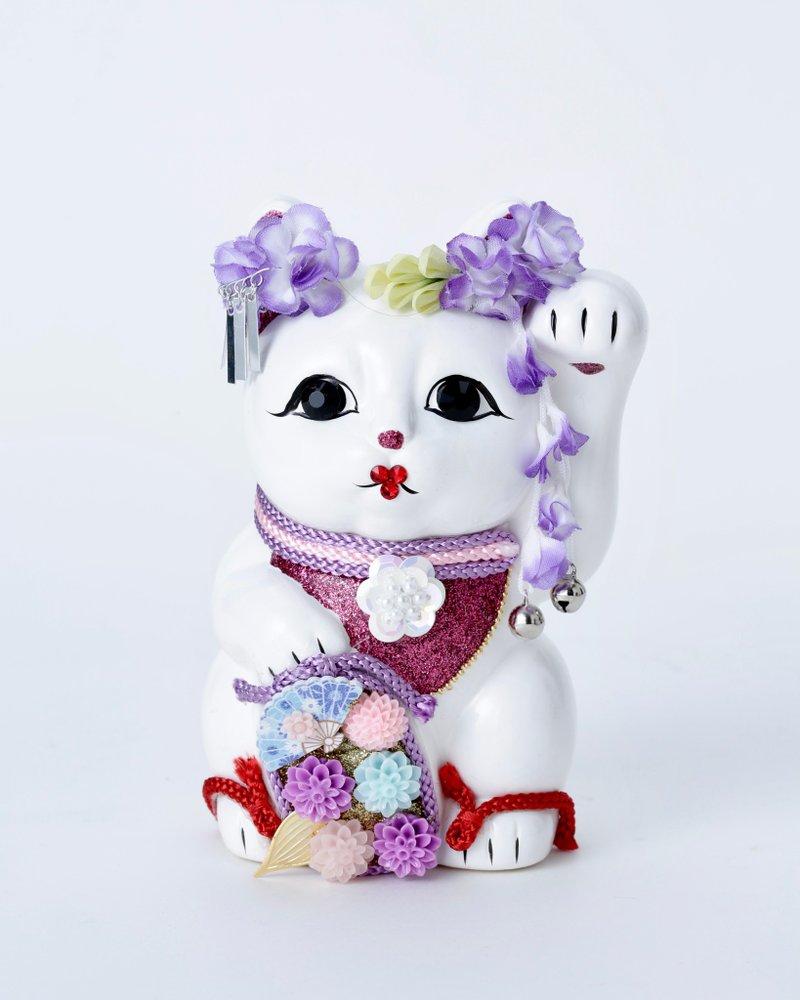 Maikoi lucky cat - 摆饰 - 陶 白色