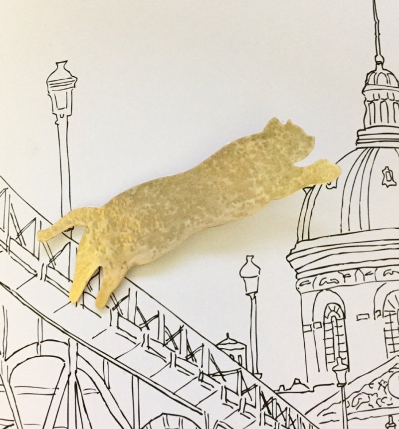 jump cat hairclip jump cat hairclip - 发饰 - 其他金属 金色