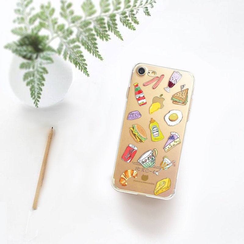 免费刻字 食物手机壳iPhone 6 7 8 plus x Android - 手机壳/手机套 - 塑料 多色