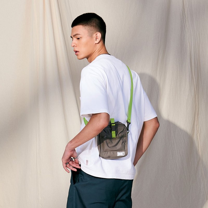 PM旅行小包 (雾蓝/磨石灰) - 侧背包/斜挎包 - 尼龙 多色