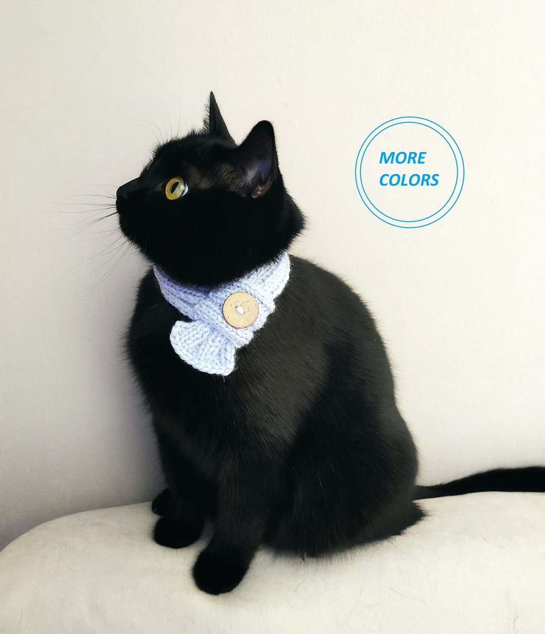 Pet scarf with button Dog scarf Cat scarf Pet collar Pet cowl Knit pet neck wear - 项圈/牵绳 - 羊毛 