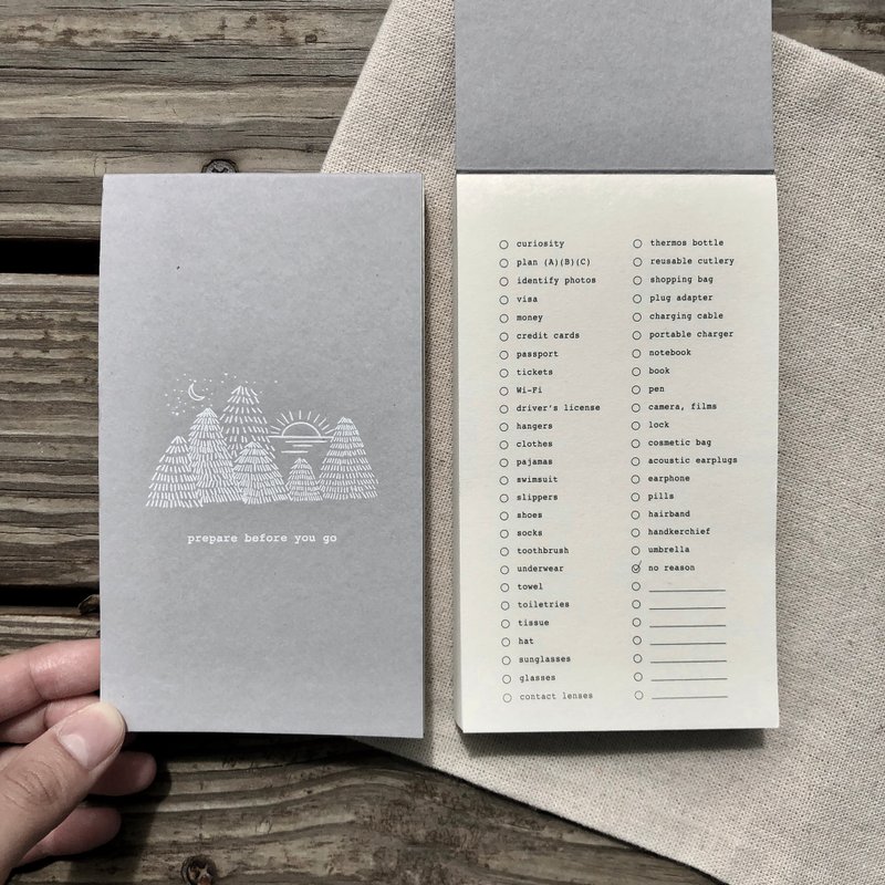 prepare before you go便条纸 - 便条纸/标签贴 - 纸 灰色