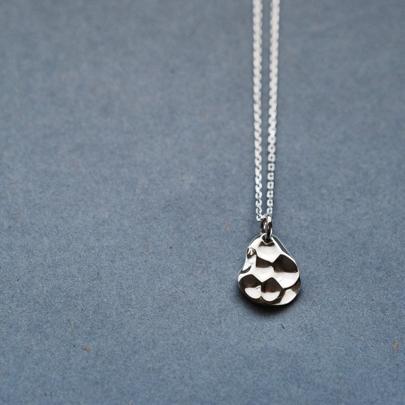 Crater 纹理项链 925银 男女皆可 独特设计 - 项链 - 其他金属 银色