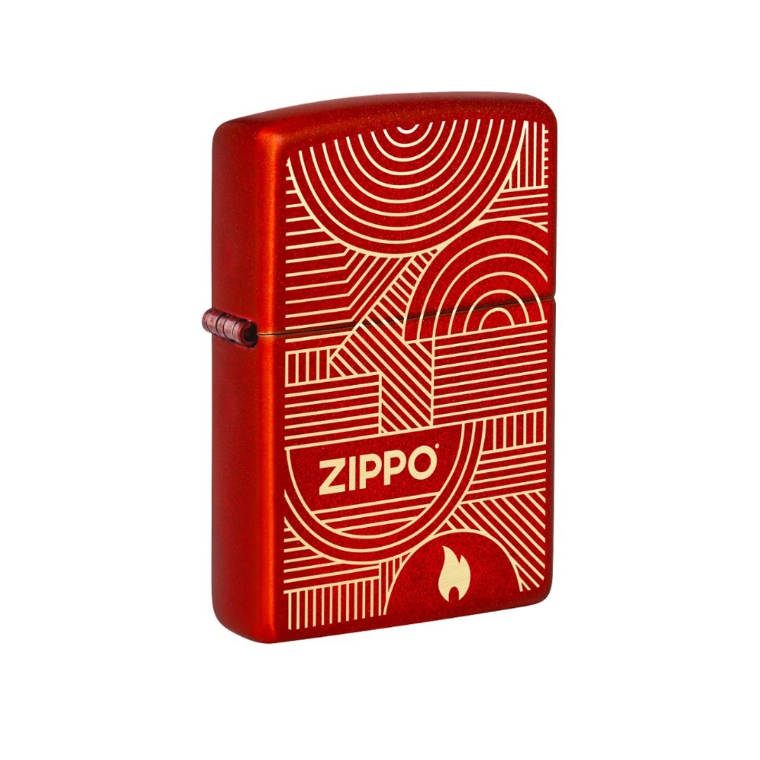 【ZIPPO官方旗舰店】2023年创办人纪念款 抽象线条防风打火机 - 其他 - 铜/黄铜 红色