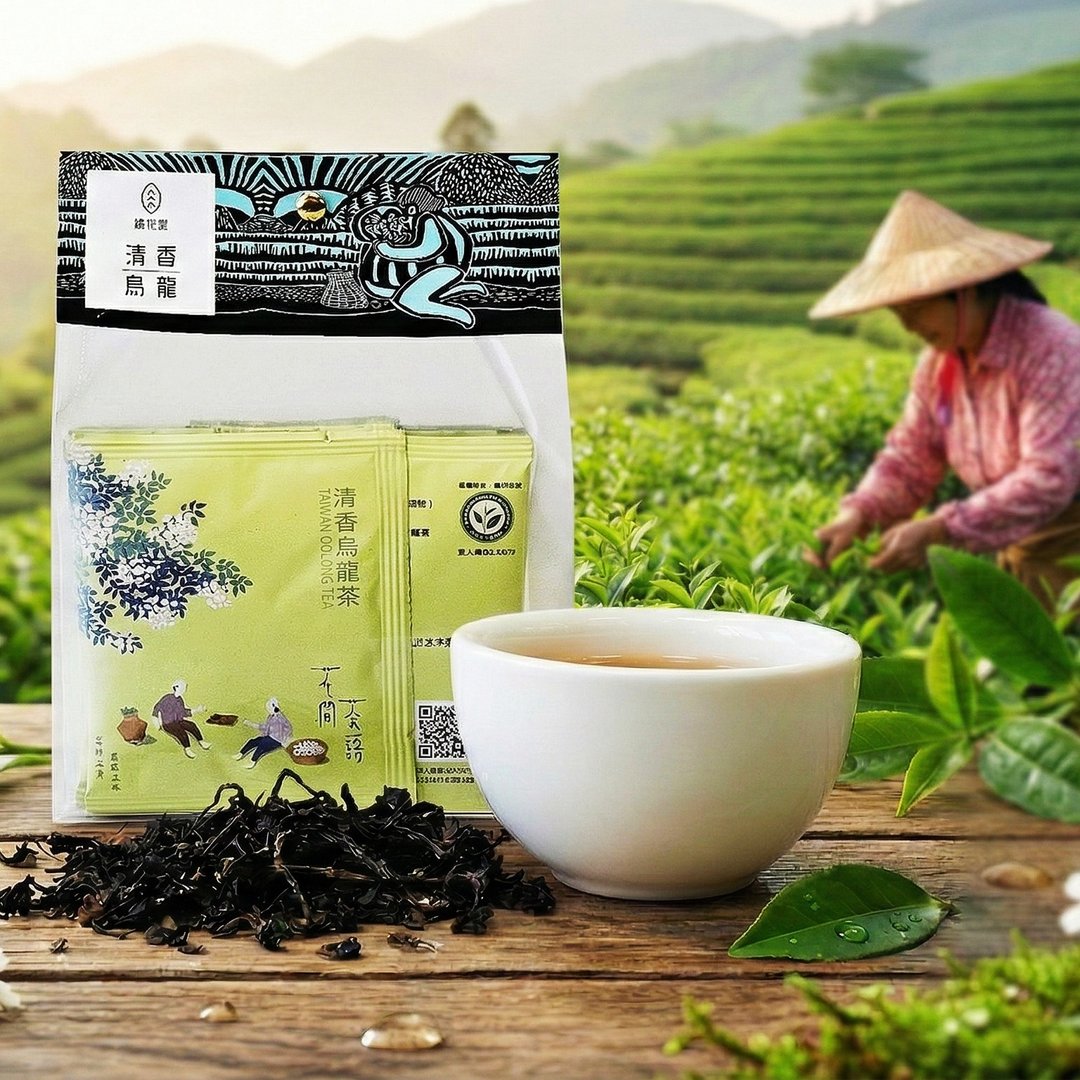 【台湾清香乌龙茶包】20 包 宜兰冬山 得奖茶农 有机种植 台湾茶 - 茶 - 植物．花 绿色