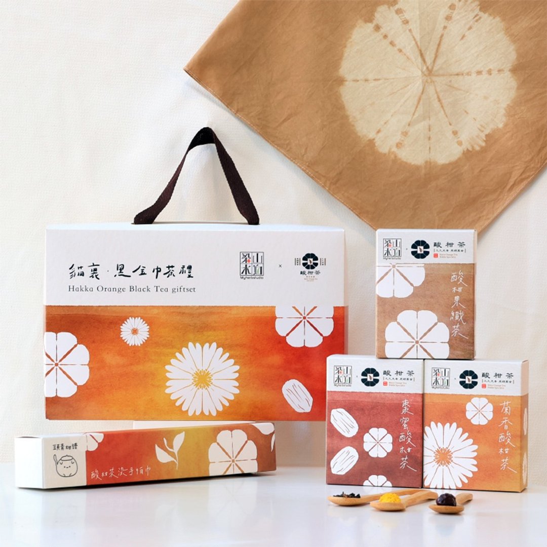 【梁山水泊】猫里黑金巾茶礼(酸柑茶礼盒) - 茶 - 新鲜食材 咖啡色