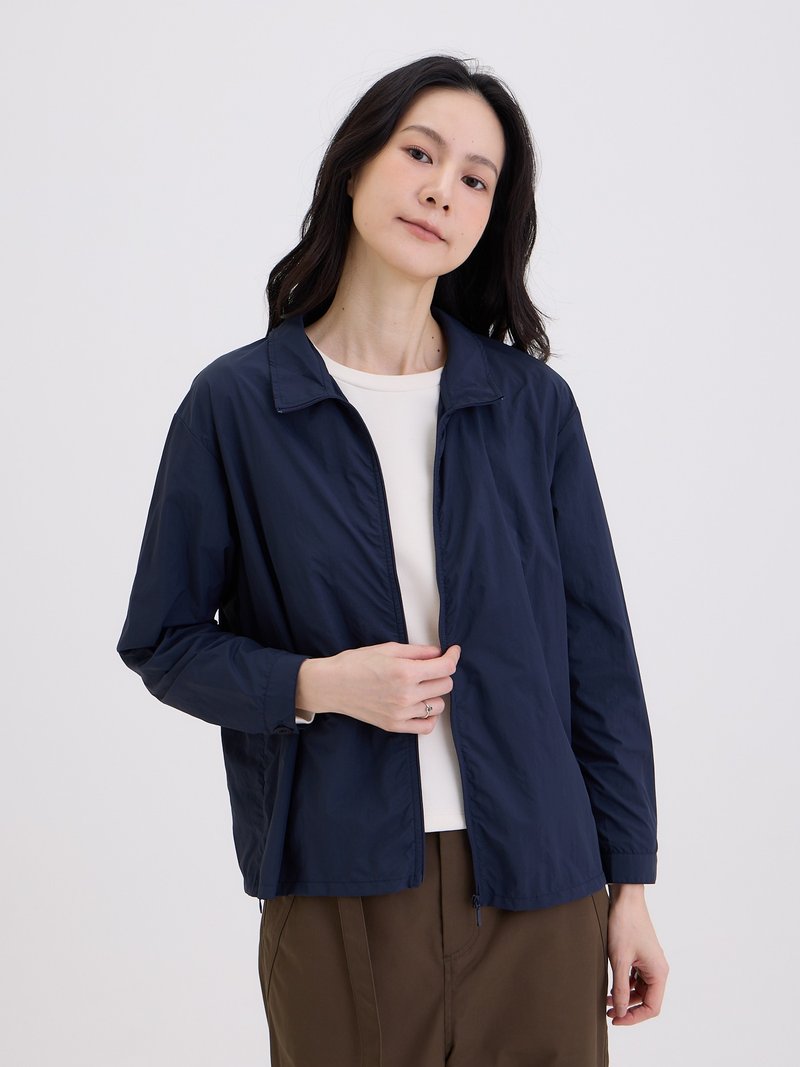 山野夹克长袖外套-山岚 - 女装休闲/机能外套 - 棉．麻 蓝色