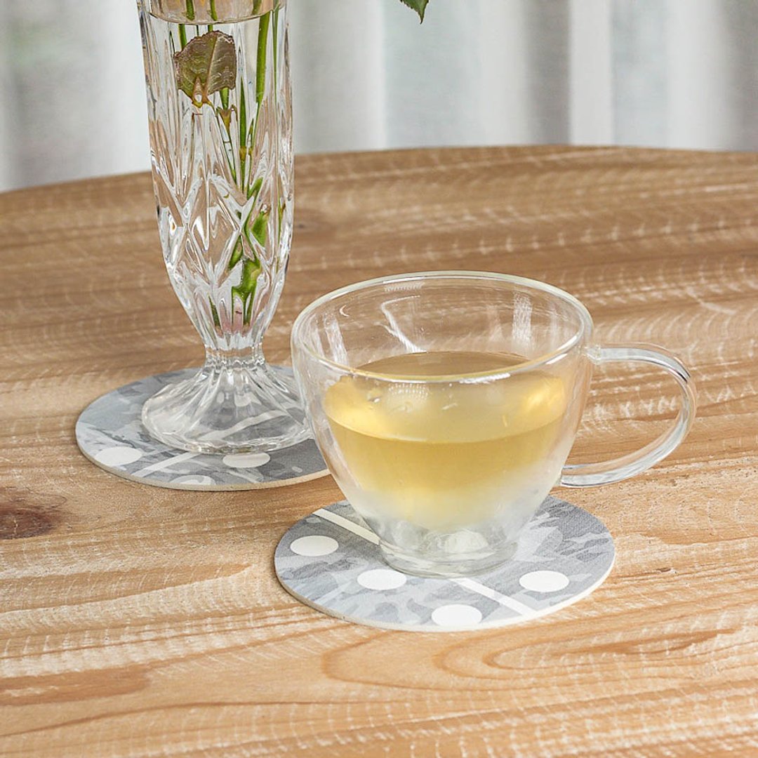 【PLAYZU】午夜星河 ∣ 欧美设计杯垫 时尚杯垫 无毒杯垫 - 杯垫 - 人造皮革 灰色