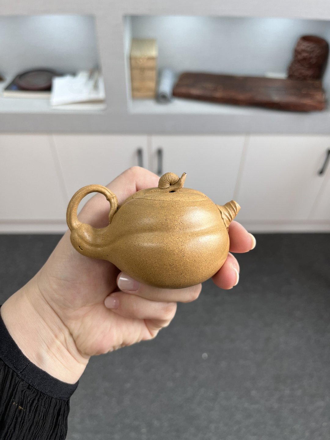 送礼紫砂壶茶壶葫芦 福禄壶 现货实拍 原矿黄金段 水色油润 把玩 - 茶具/茶杯 - 陶 