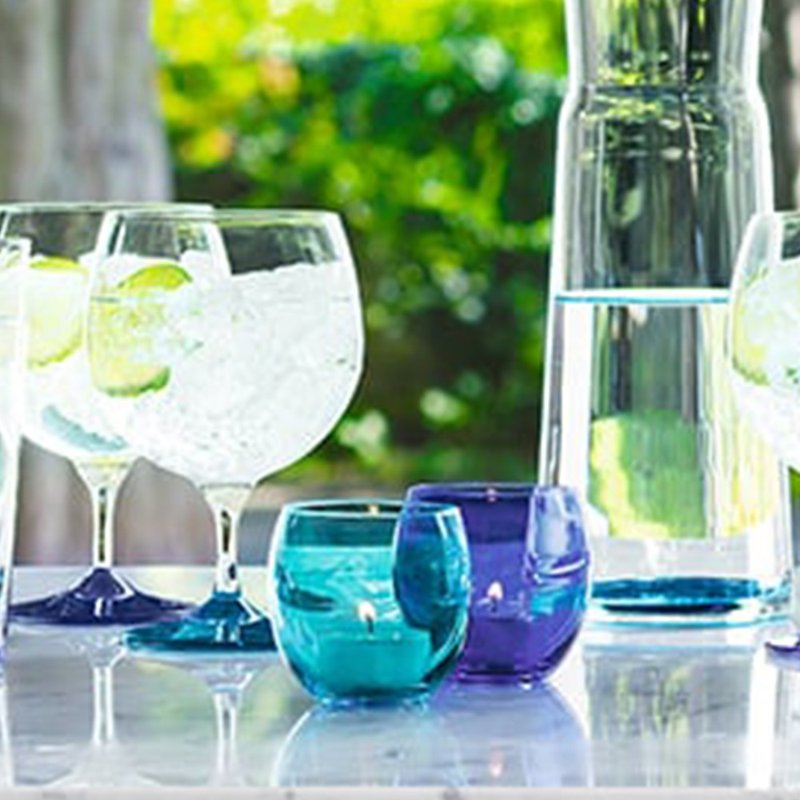 【LSA】CORO烛台4入-泻湖蓝色 - 蜡烛/烛台 - 玻璃 蓝色